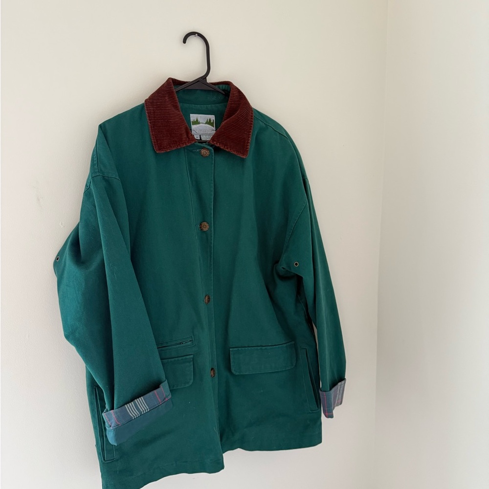 Green Barn Jacket Utility Jacket With Corduroy Co… - image 4